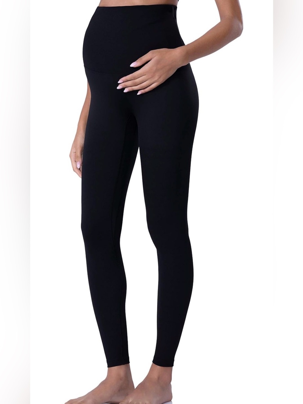 Black Maternity Leggings - Seamless Support